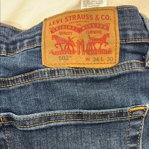 Levi's 502 34x30 Blue Denim Jeans